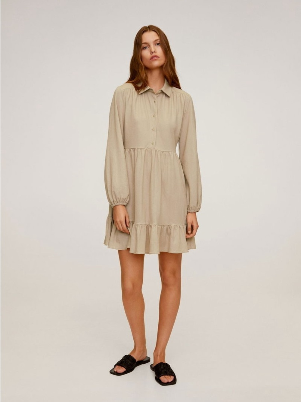 Mango Button Down Dress